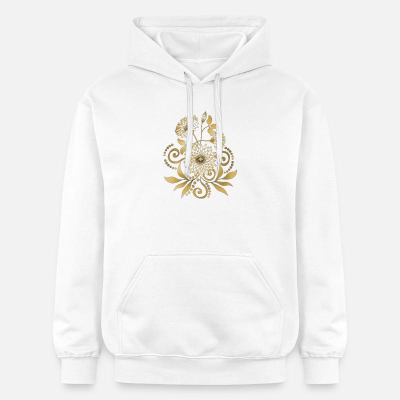 Fleur - Sweat à capuche Softstyle® Gildan Unisexe - blanc