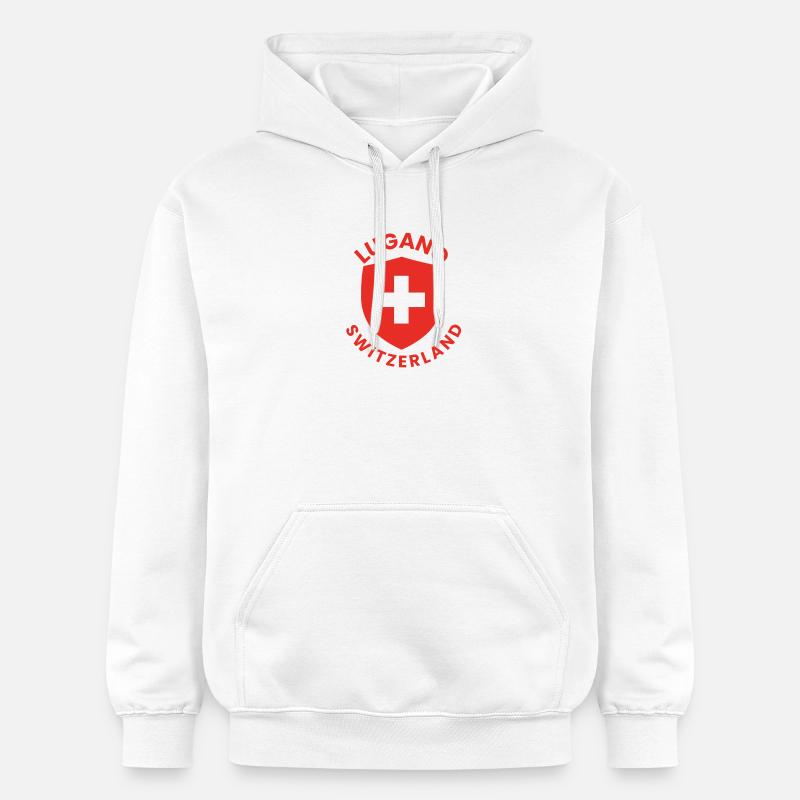 Emblème du Bouclier de Lugano - Sweat à capuche Softstyle® Gildan Unisexe - blanc