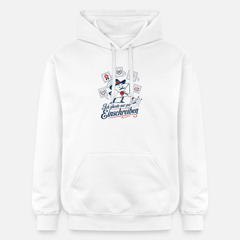 Ich ghoste nur per Einschreiben - Gildan Unisex Softstyle® Midweight Hoodie - Weiß