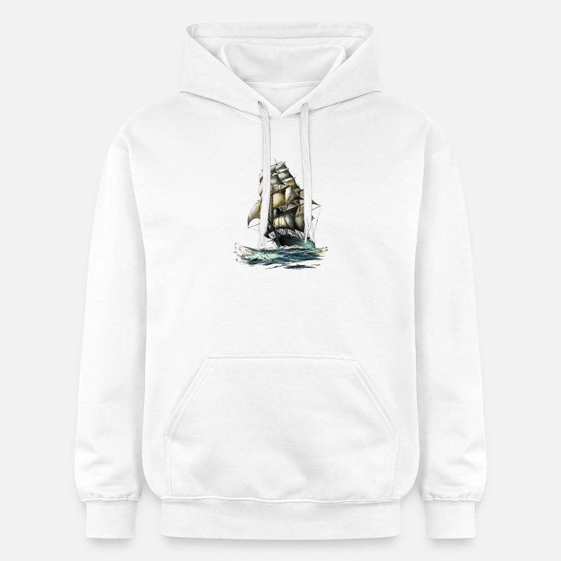 sailing ship - Sweat à capuche Softstyle® Gildan Unisexe - blanc