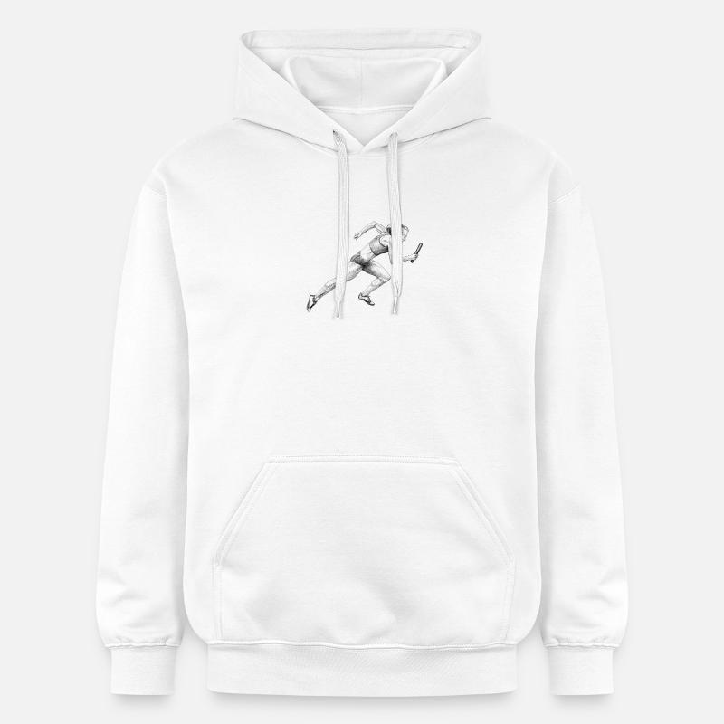 Runner - Sweat à capuche Softstyle® Gildan Unisexe - blanc