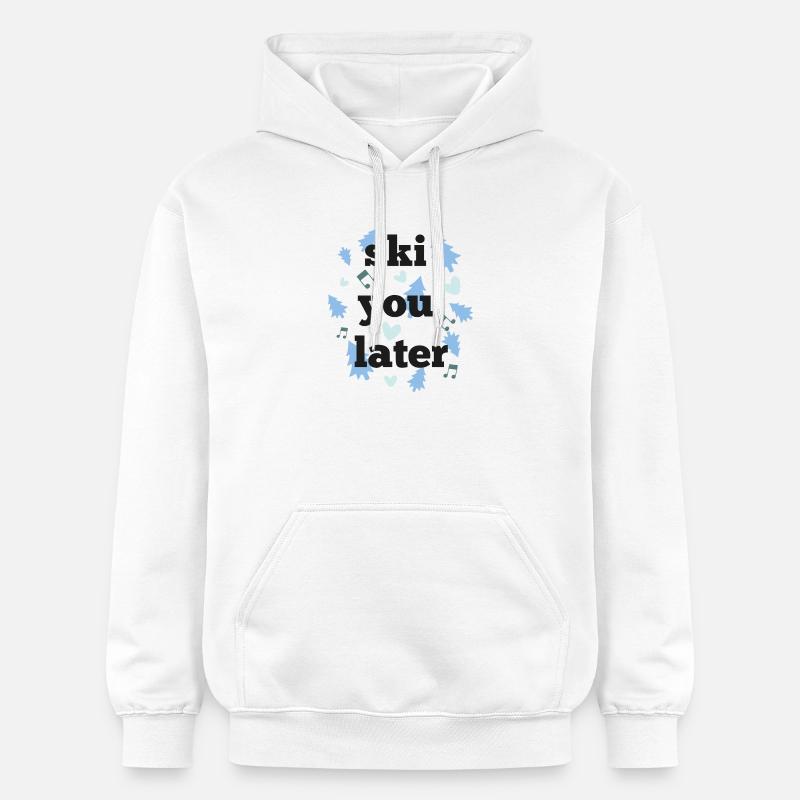 Ski dich später - Gildan Unisex Softstyle® Midweight Hoodie - Weiß