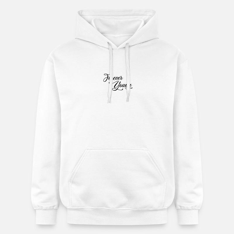 Forever Young - noir - Sweat à capuche Softstyle® Gildan Unisexe - blanc