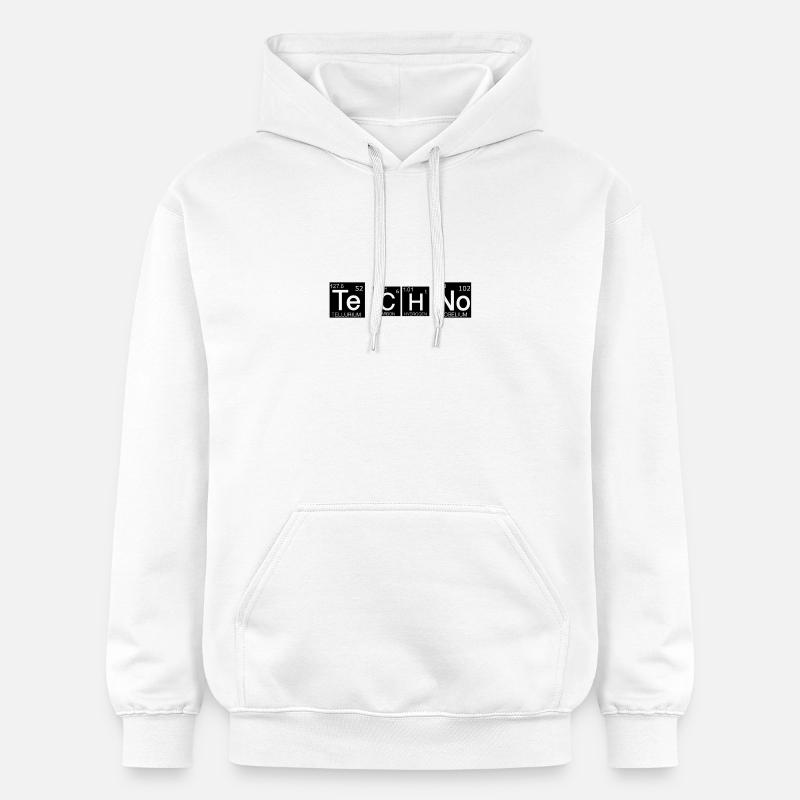 Style du tableau périodique de la techno-chimie - Sweat à capuche Softstyle® Gildan Unisexe - blanc
