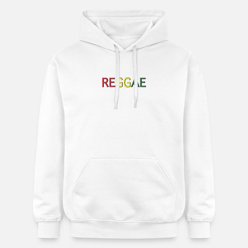 Reggae Farbcode Schriftzug - Gildan Unisex Softstyle® Midweight Hoodie - Weiß