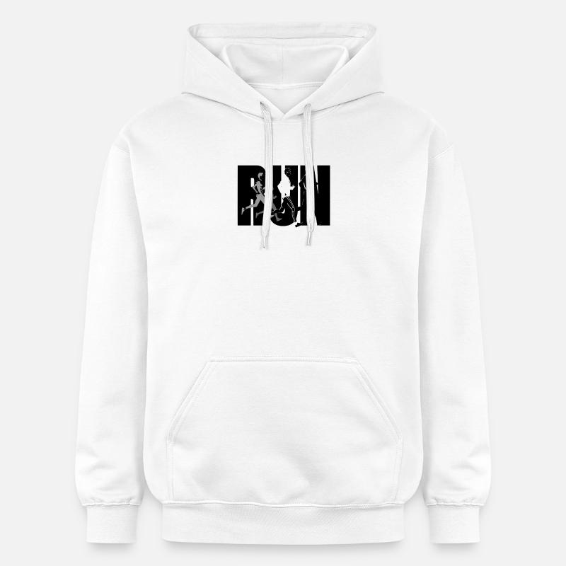 Runner Stuff - Courir - Sweat à capuche Softstyle® Gildan Unisexe - blanc