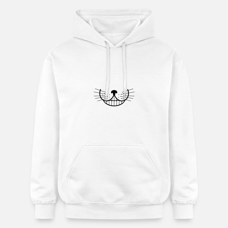 Masque de chat cheshire kitty meow - Sweat à capuche Softstyle® Gildan Unisexe - blanc