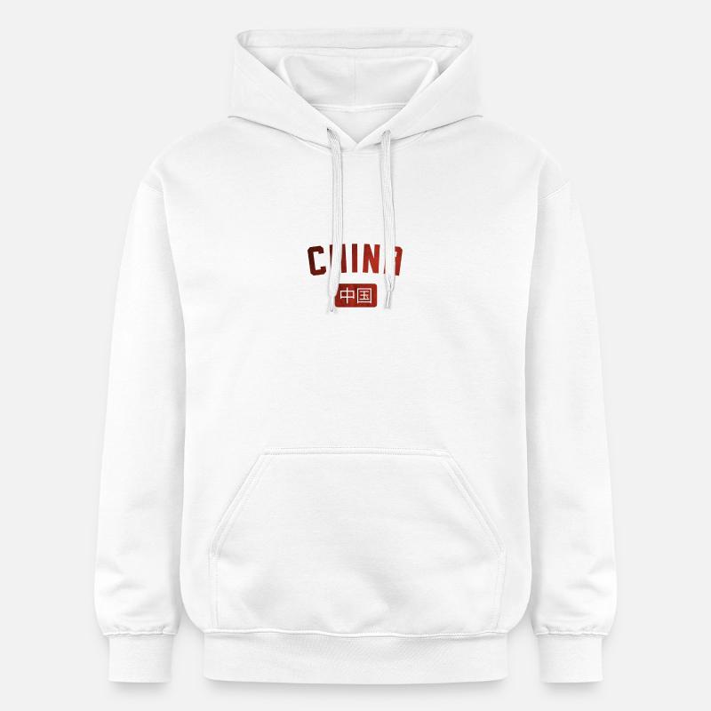 Chine – Arc Design avec lettrage 中国 - Sweat à capuche Softstyle® Gildan Unisexe - blanc