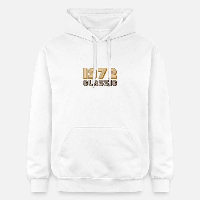 1972 Classique Rétro Typo - Sweat à capuche Softstyle® Gildan Unisexe - blanc