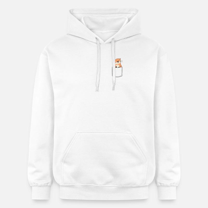 Loutres - Sweat à capuche Softstyle® Gildan Unisexe - blanc
