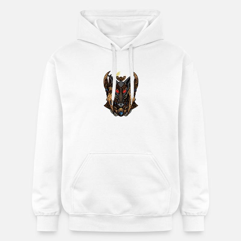 Steampunk d’anubis - Sweat à capuche Softstyle® Gildan Unisexe - blanc