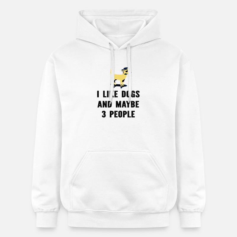 Chiens Chiens - Sweat à capuche Softstyle® Gildan Unisexe - blanc