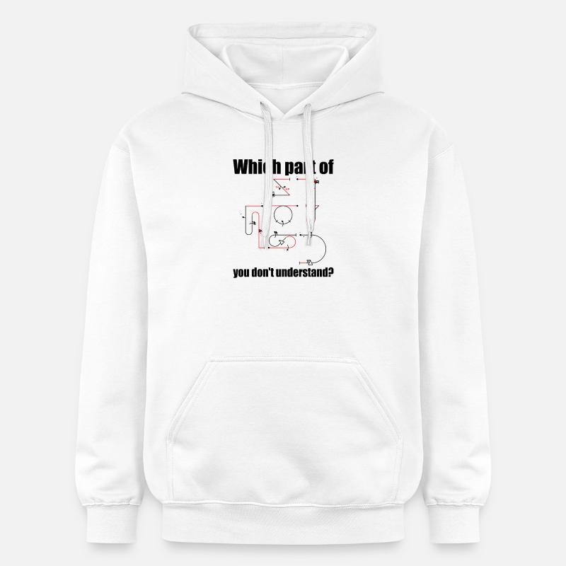 Aresti Symbol Aerobatic Pilot Flight Maneuvers - Gildan Unisex Softstyle® Midweight Hoodie - white
