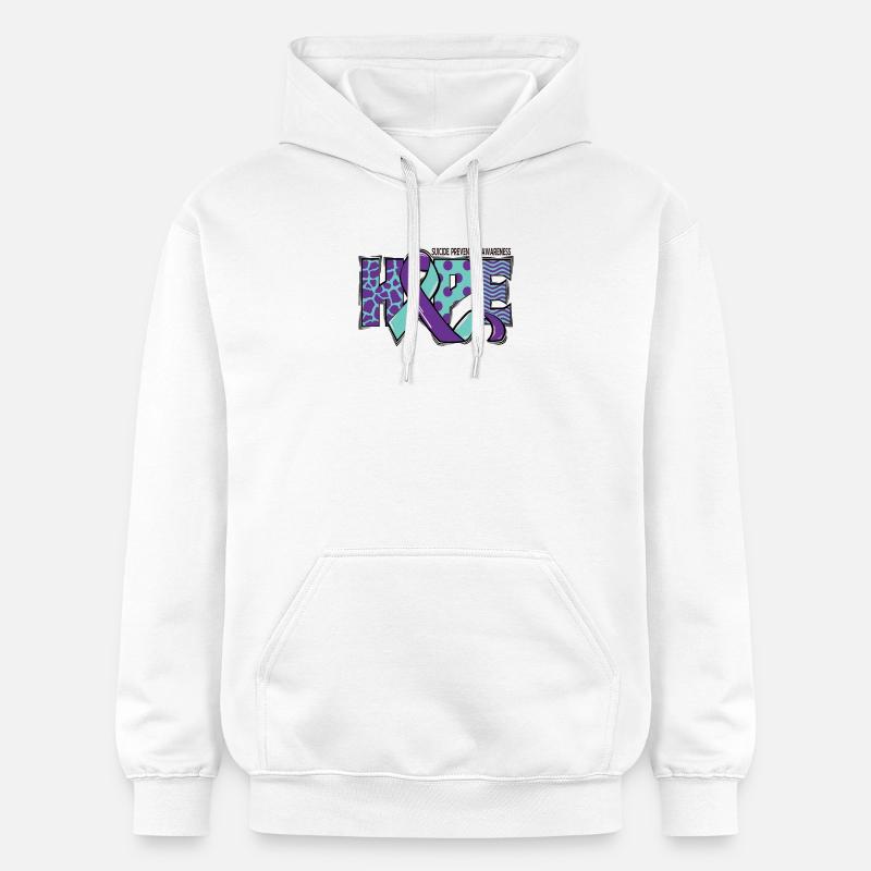 Message d’espoir sur la santé mentale - Sweat à capuche Softstyle® Gildan Unisexe - blanc