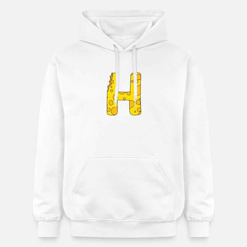 Lettre H - Sweat à capuche Softstyle® Gildan Unisexe - blanc