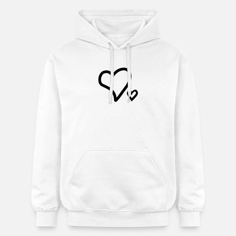 Cœurs - Sweat à capuche Softstyle® Gildan Unisexe - blanc