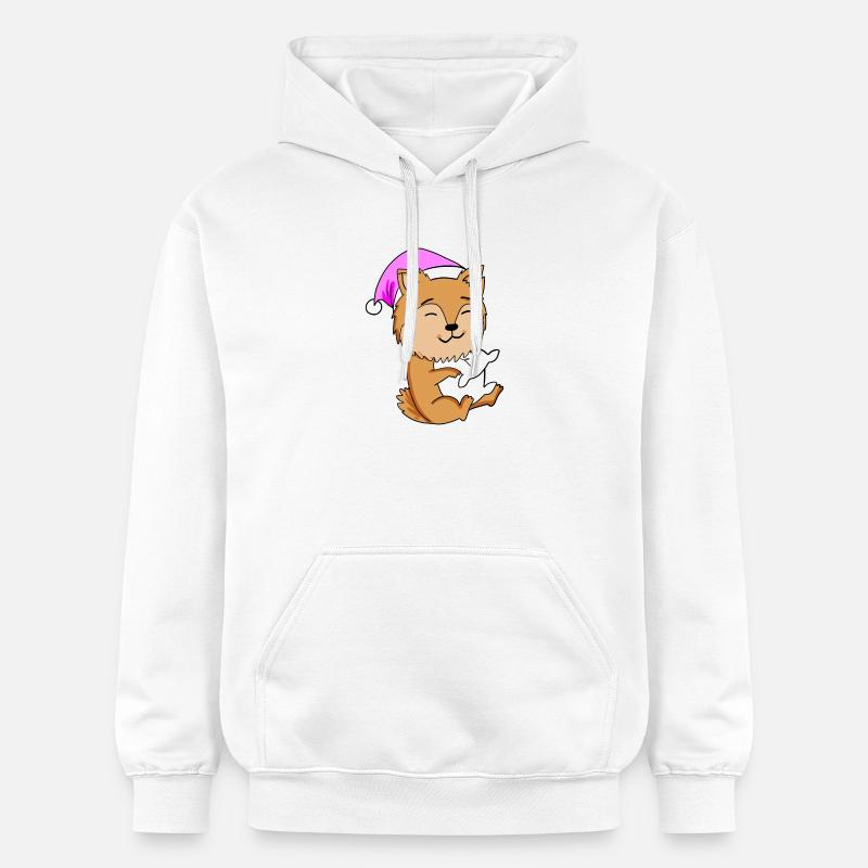 Chien de race Zwergspitz - Sweat à capuche Softstyle® Gildan Unisexe - blanc