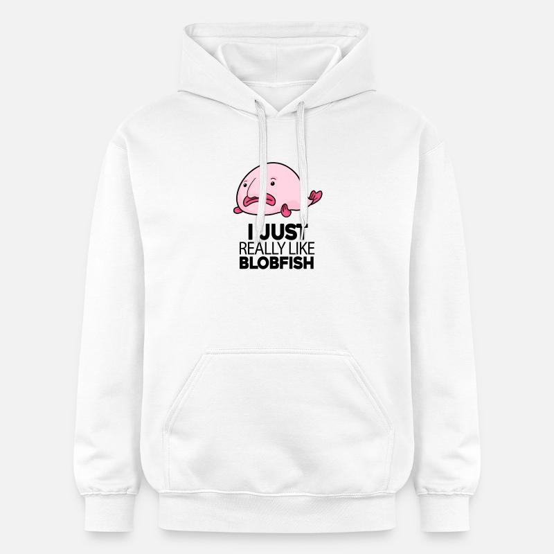 Poisson Blobfish - Sweat à capuche Softstyle® Gildan Unisexe - blanc