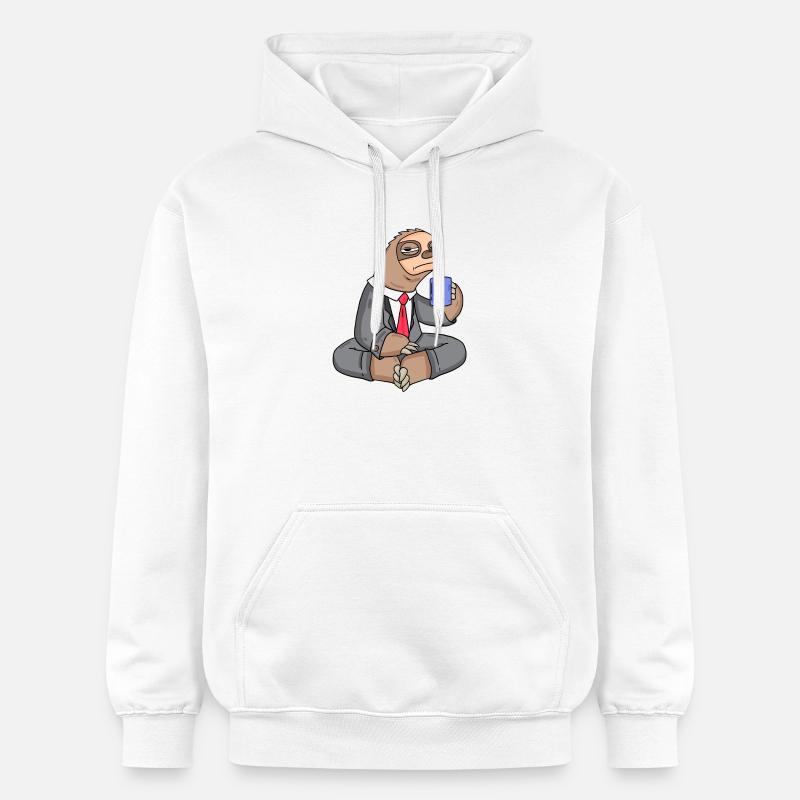 Tenue de bureau sloth - Sweat à capuche Softstyle® Gildan Unisexe - blanc