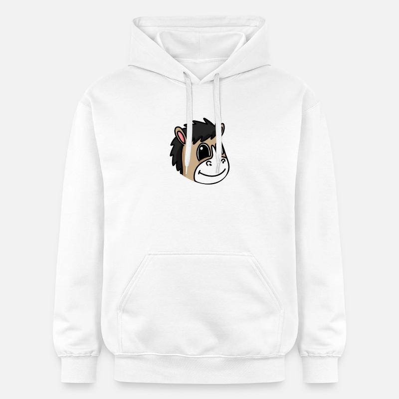 Tête de cheval Chevaux - Sweat à capuche Softstyle® Gildan Unisexe - blanc