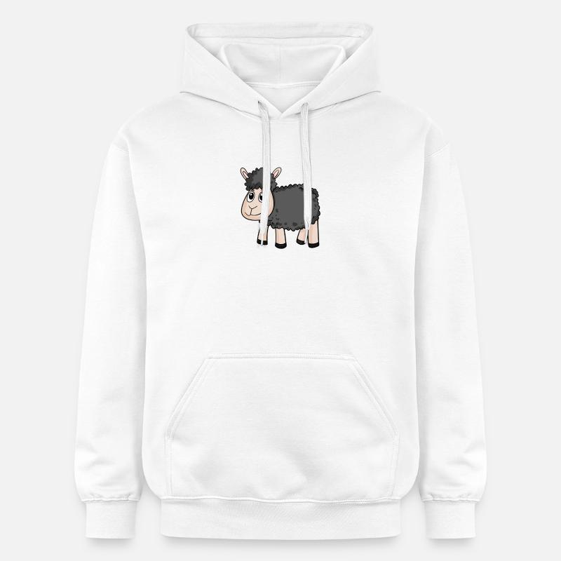 Mouton noir - Sweat à capuche Softstyle® Gildan Unisexe - blanc