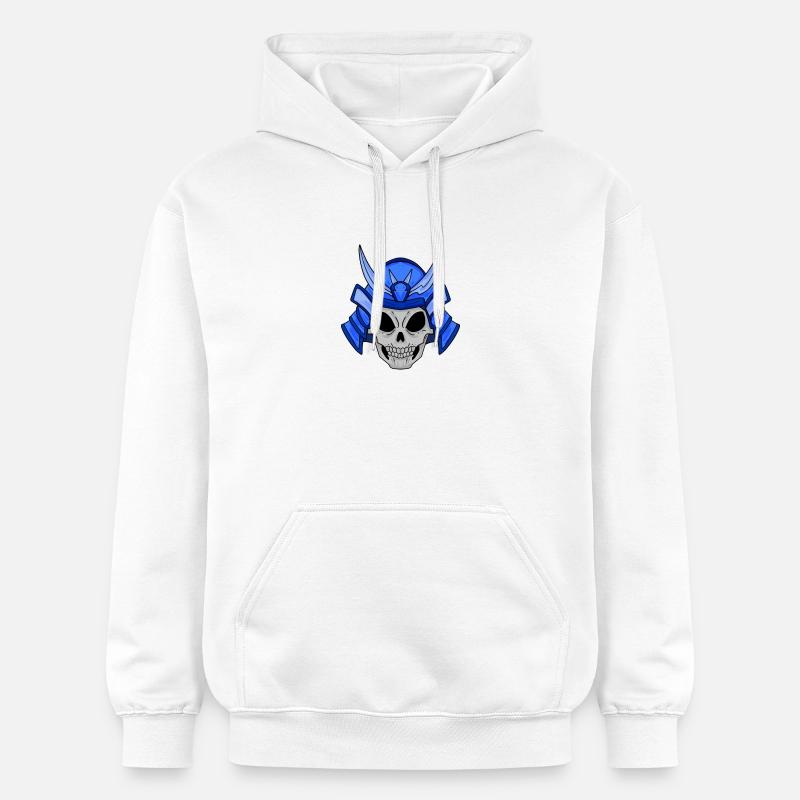 Crâne de samouraï - Sweat à capuche Softstyle® Gildan Unisexe - blanc