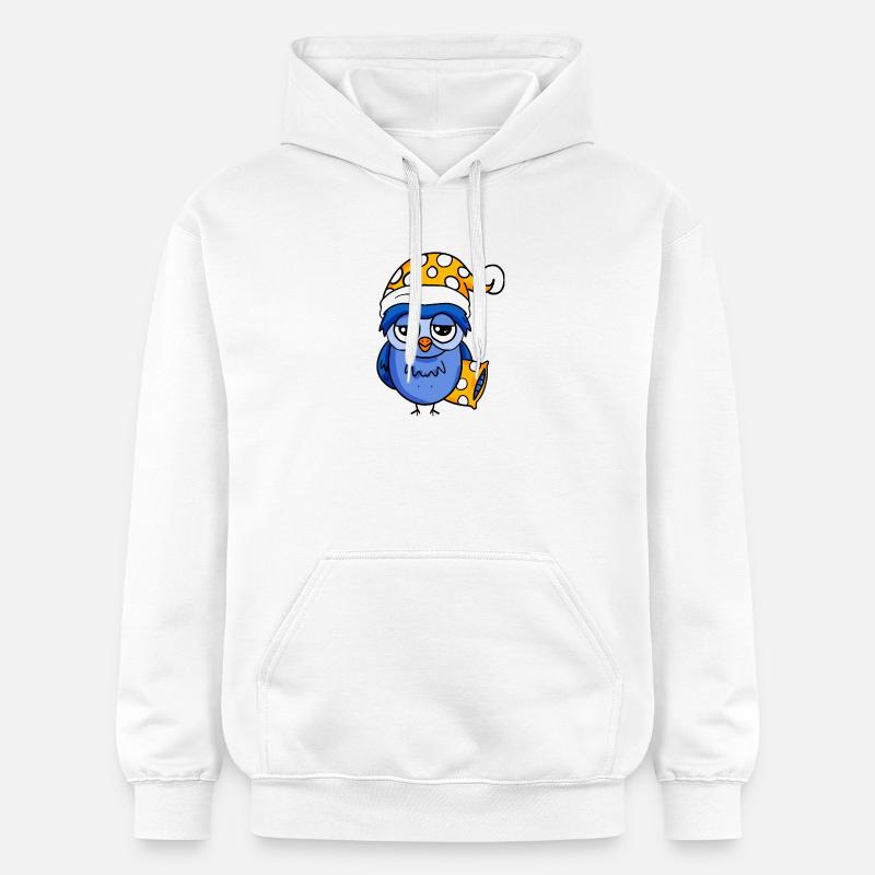 Schläfrige Eule - Gildan Unisex Softstyle® Midweight Hoodie - Weiß