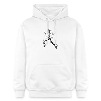 Marathon Läuferin - Gildan Unisex Softstyle® Midweight Hoodie - Weiß - Vorne - Liana (172cm) & Jaron (178cm)