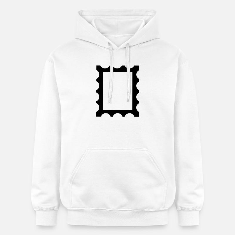 Cadre de contour de tampon - Sweat à capuche Softstyle® Gildan Unisexe - blanc