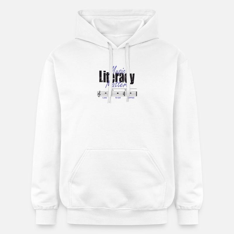 La littératie musicale, ça compte - Sweat à capuche Softstyle® Gildan Unisexe - blanc