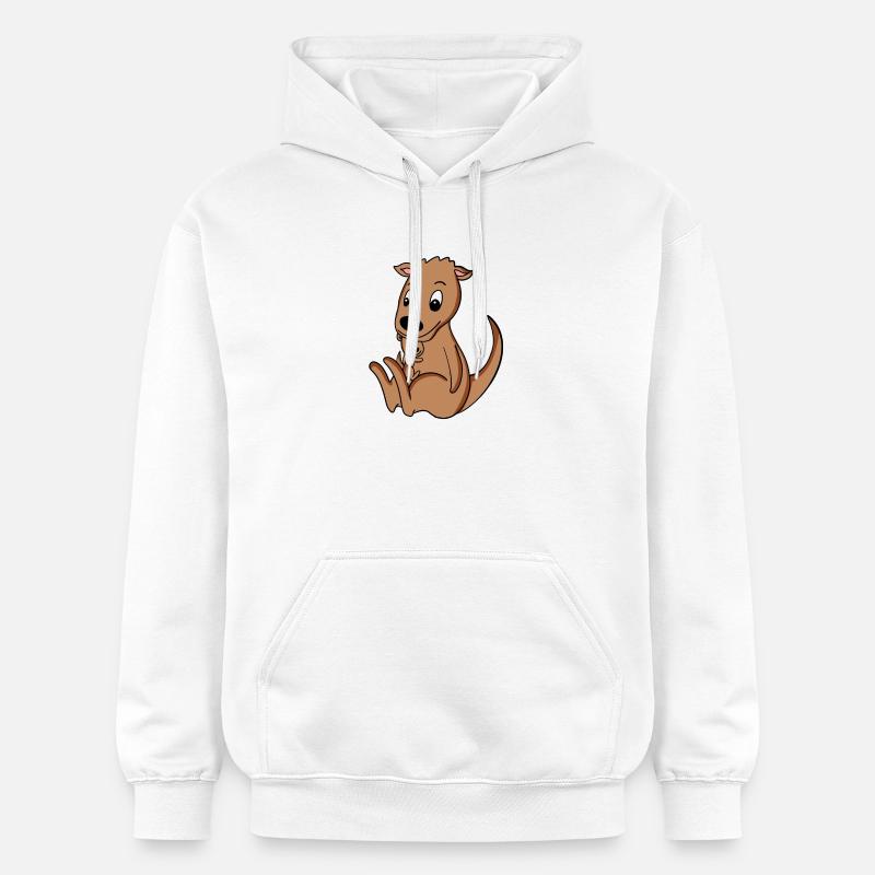 Grossesse familiale - Kangourou avec bébé - Sweat à capuche Softstyle® Gildan Unisexe - blanc