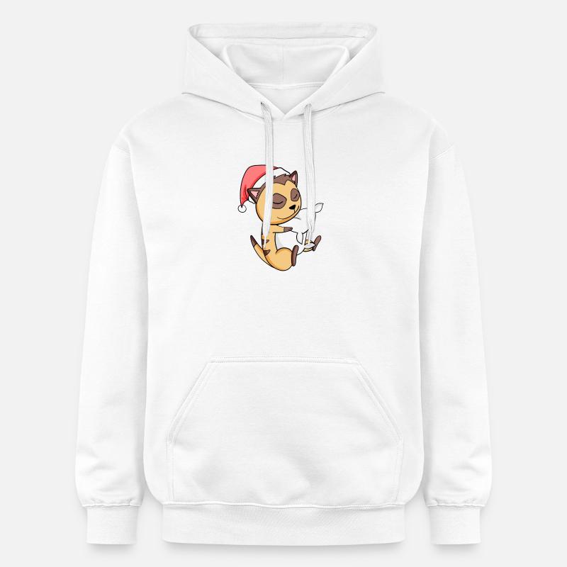 Suricate Noël Sommeil Sommeil - Sweat à capuche Softstyle® Gildan Unisexe - blanc