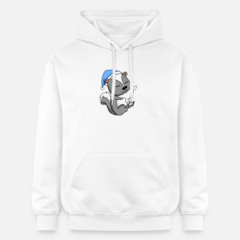 Mouffette - Sweat à capuche Softstyle® Gildan Unisexe - blanc