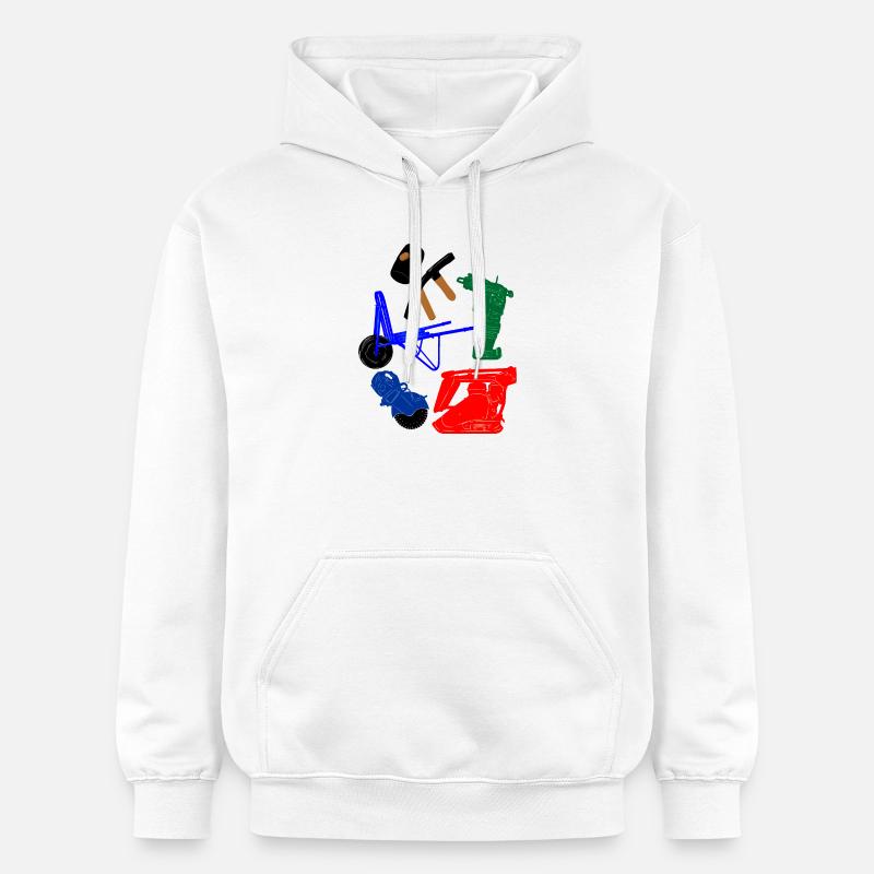 Outils de pavé - Sweat à capuche Softstyle® Gildan Unisexe - blanc