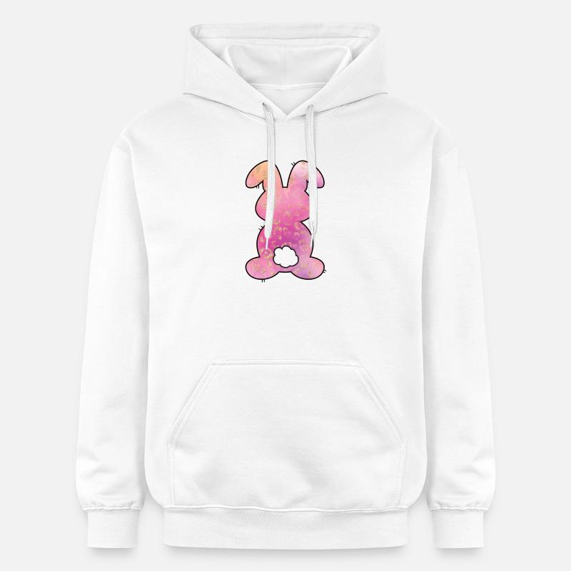 Leopard Pattern Rabbit Easter - Gildan Unisex Softstyle® Midweight Hoodie - white