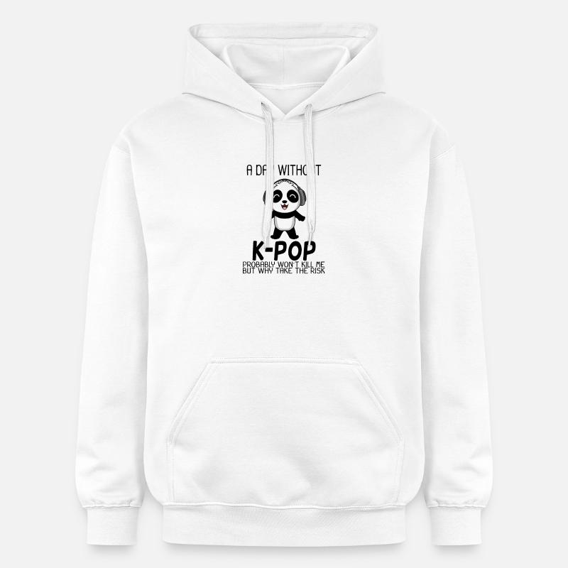k Pop - Sweat à capuche Softstyle® Gildan Unisexe - blanc