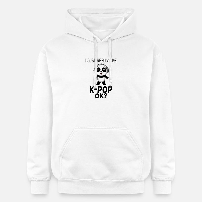 k Pop Dire Panda - Sweat à capuche Softstyle® Gildan Unisexe - blanc