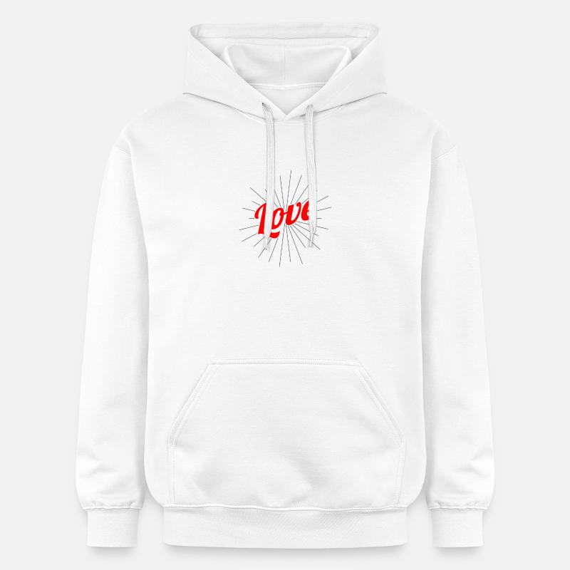 Saint-Valentin, Saint-Valentin, Saint-Valentin - Sweat à capuche Softstyle® Gildan Unisexe - blanc