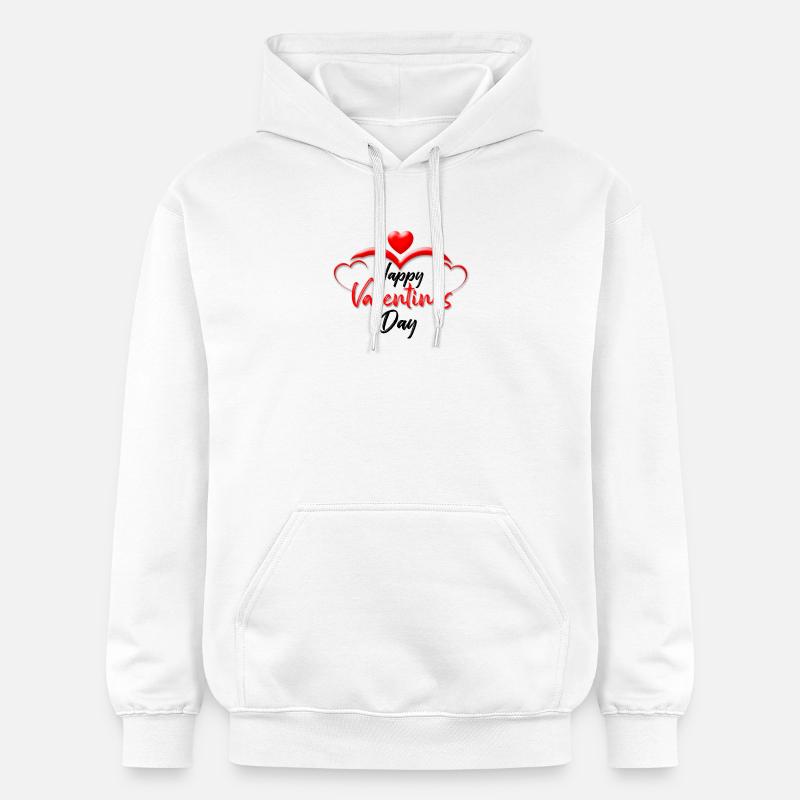 Saint-Valentin, Saint-Valentin, Saint-Valentin - Sweat à capuche Softstyle® Gildan Unisexe - blanc