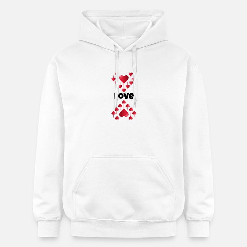 Saint-Valentin, Saint-Valentin, Saint-Valentin - Sweat à capuche Softstyle® Gildan Unisexe - blanc