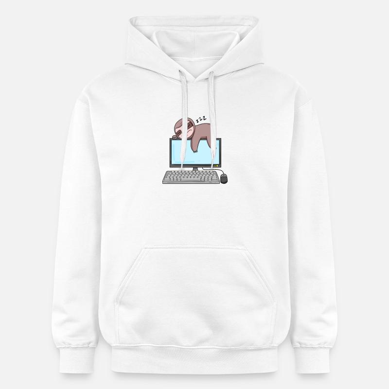 Computer Nerd Programmer Gift - Gildan Unisex Softstyle® Midweight Hoodie - white