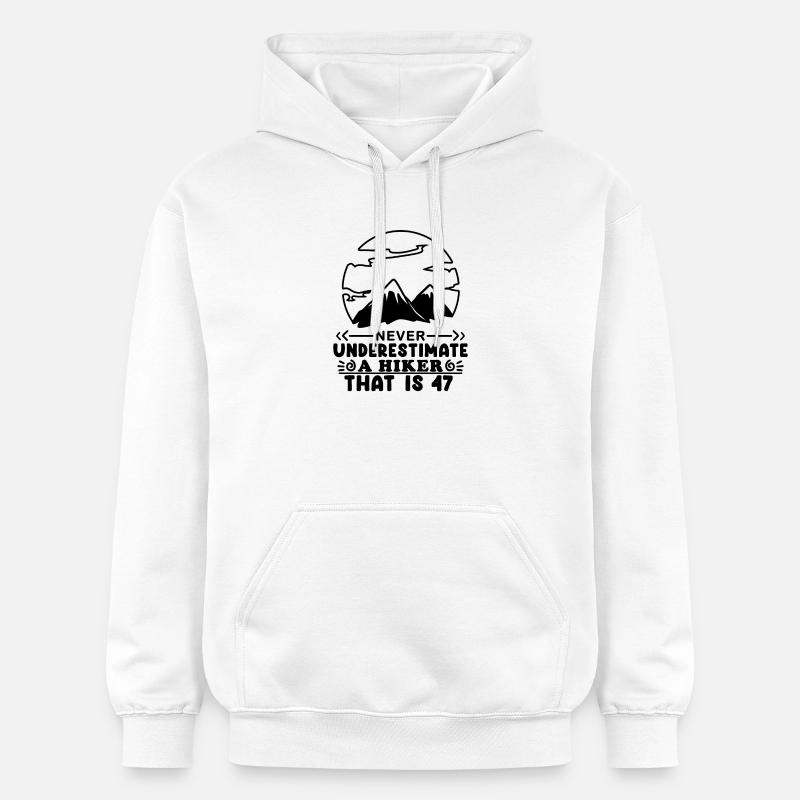 47e anniversaire de Mountain Wanderer - Sweat à capuche Softstyle® Gildan Unisexe - blanc