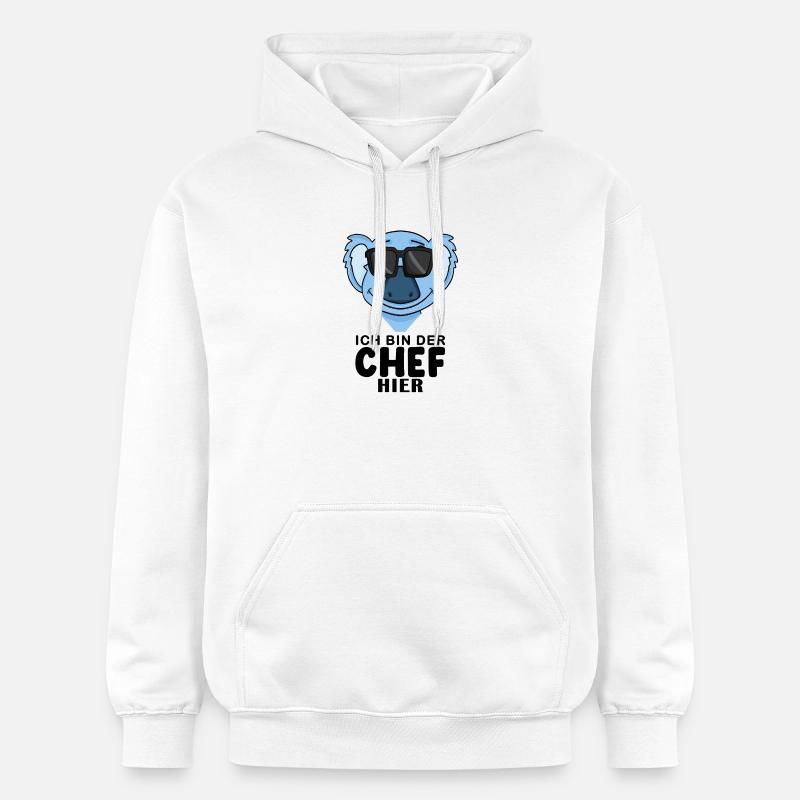 Cooler Koalabär Chef Spruch - Gildan Unisex Softstyle® Midweight Hoodie - Weiß