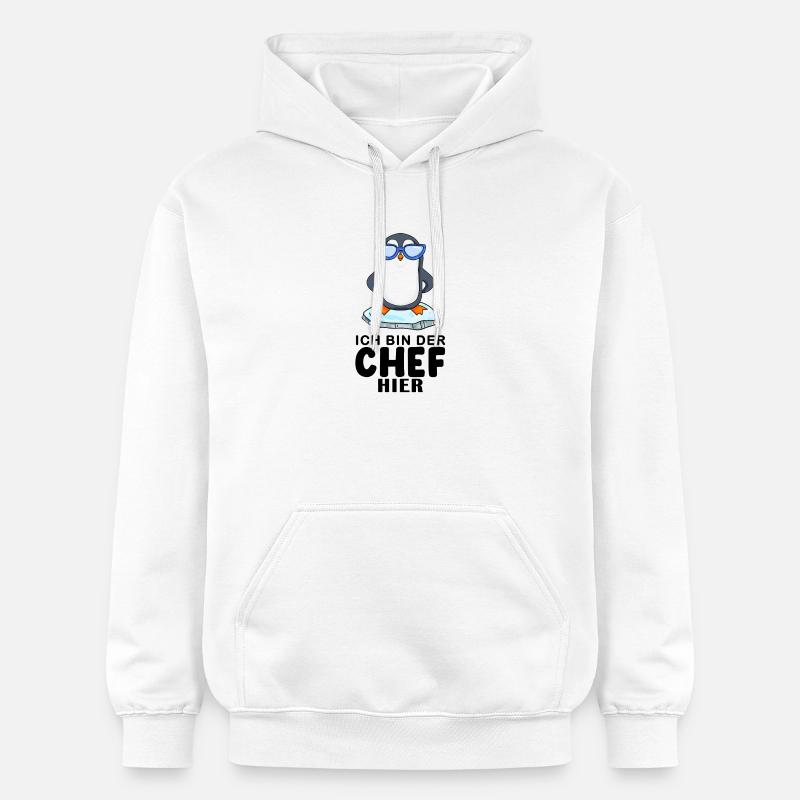 cooler Pinguin Chef Spruch - Gildan Unisex Softstyle® Midweight Hoodie - Weiß