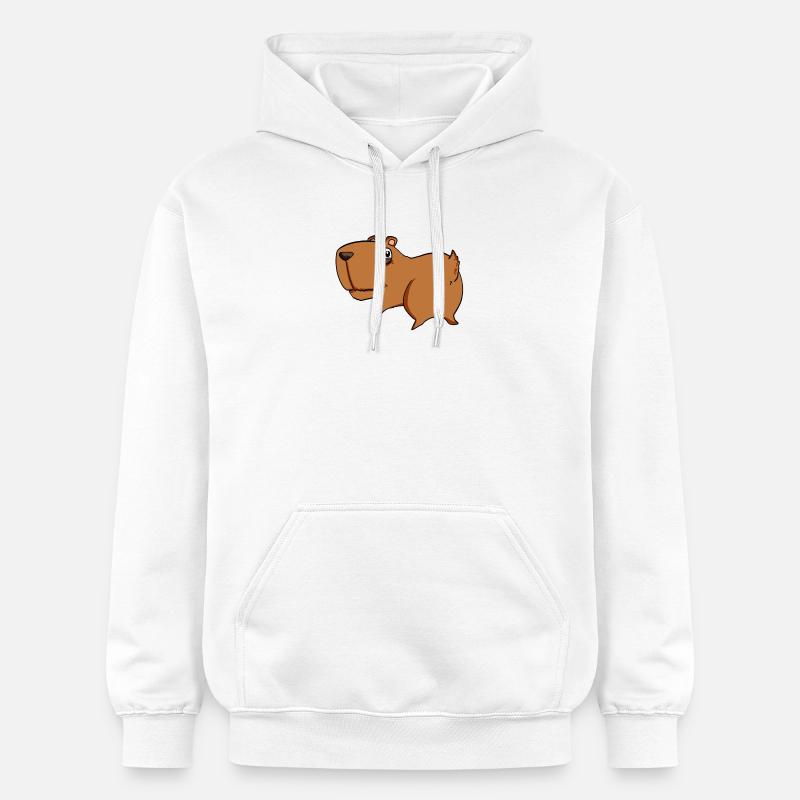 Capybara from behind - Capybara butt - Gildan Unisex Softstyle® Midweight Hoodie - white