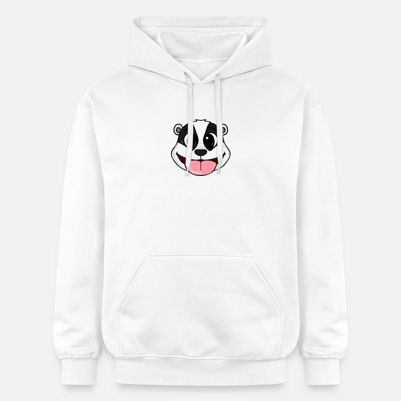 Tête de blaireau - Sweat à capuche Softstyle® Gildan Unisexe - blanc