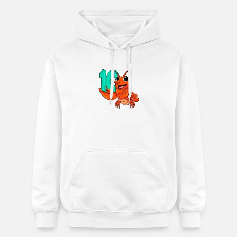 10e anniversaire motif homard - dix ans - Sweat à capuche Softstyle® Gildan Unisexe - blanc