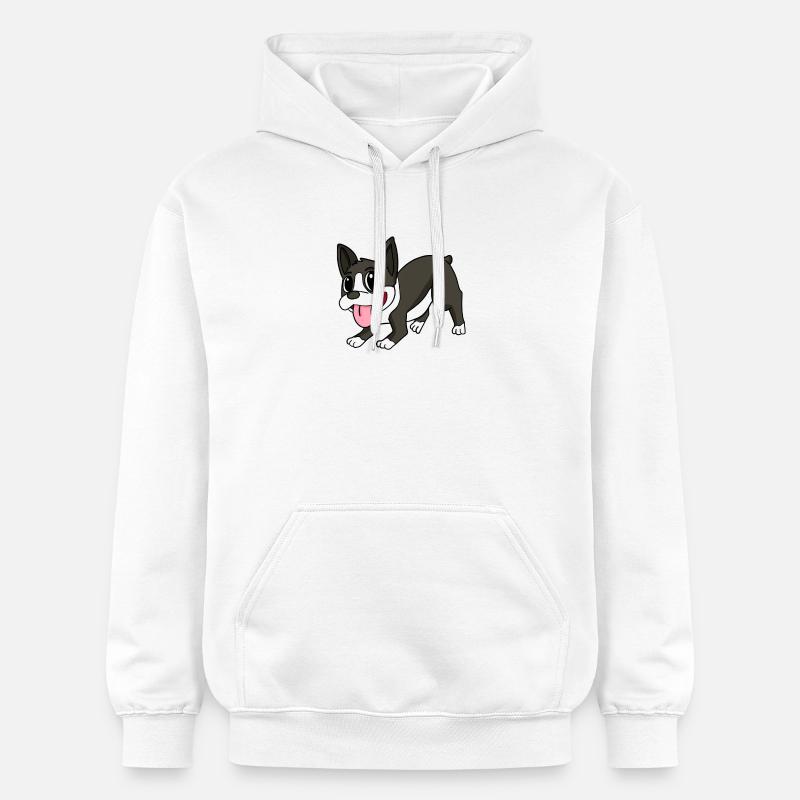 Boston Terrier Dog Races Chiens - Sweat à capuche Softstyle® Gildan Unisexe - blanc
