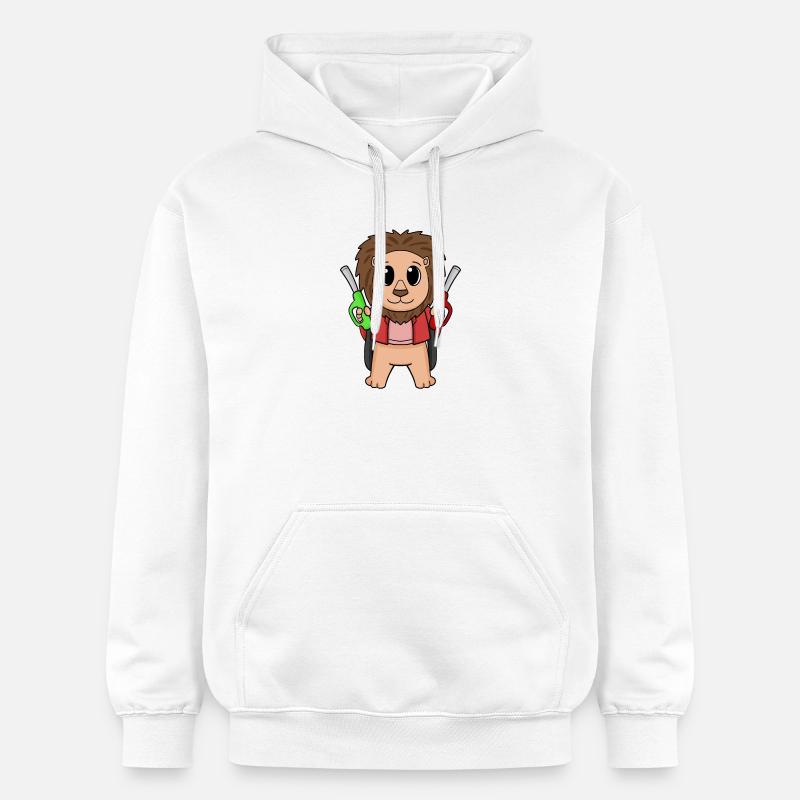 Préposé à la station-service Löwe station-service - Sweat à capuche Softstyle® Gildan Unisexe - blanc