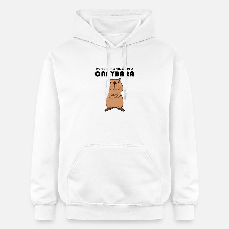 Capybara Capybara Cadeau - Sweat à capuche Softstyle® Gildan Unisexe - blanc